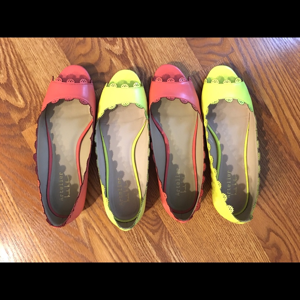 Leather Flats by Nicole Miller Artelier